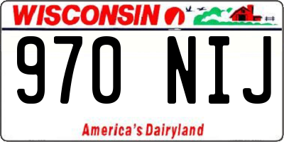 WI license plate 970NIJ