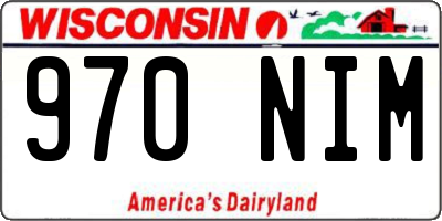 WI license plate 970NIM
