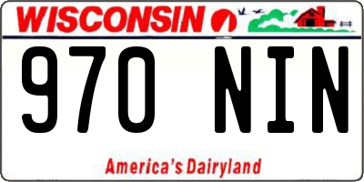 WI license plate 970NIN