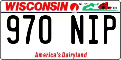 WI license plate 970NIP