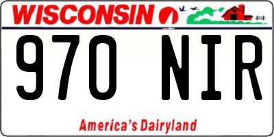 WI license plate 970NIR