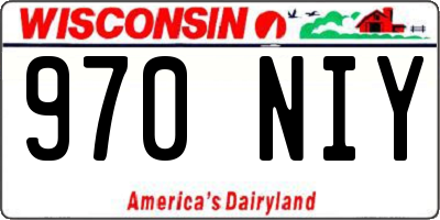 WI license plate 970NIY