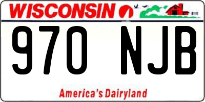 WI license plate 970NJB