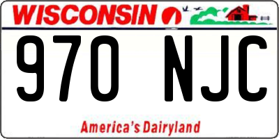 WI license plate 970NJC