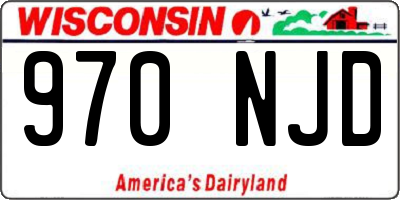WI license plate 970NJD