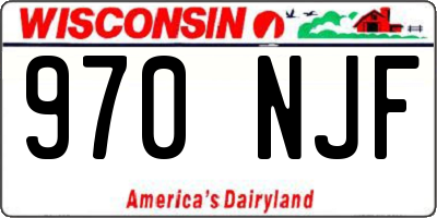 WI license plate 970NJF