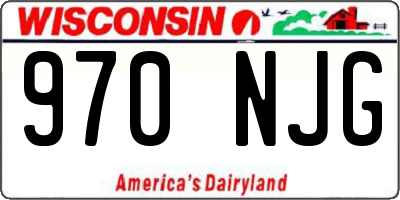 WI license plate 970NJG