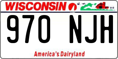 WI license plate 970NJH