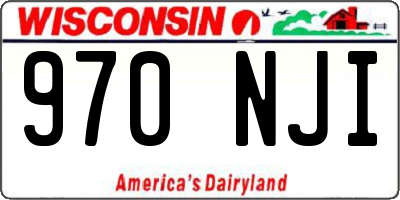 WI license plate 970NJI