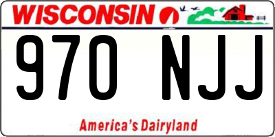 WI license plate 970NJJ