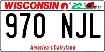 WI license plate 970NJL