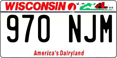 WI license plate 970NJM