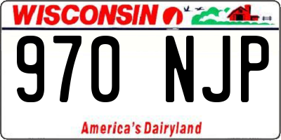 WI license plate 970NJP