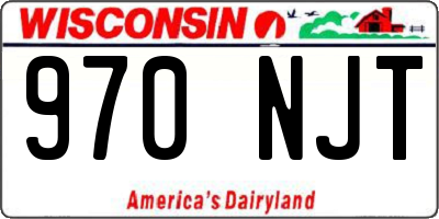 WI license plate 970NJT