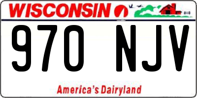 WI license plate 970NJV