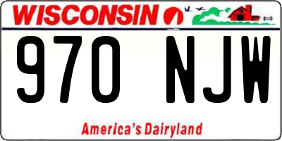 WI license plate 970NJW