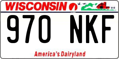 WI license plate 970NKF