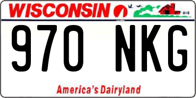 WI license plate 970NKG