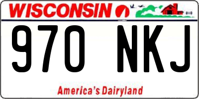 WI license plate 970NKJ