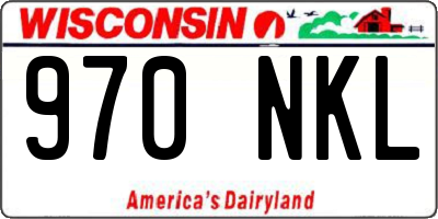 WI license plate 970NKL