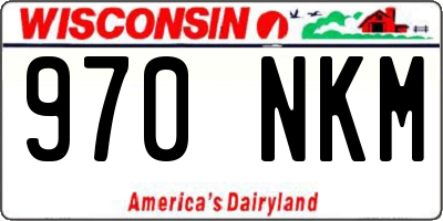 WI license plate 970NKM