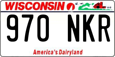 WI license plate 970NKR