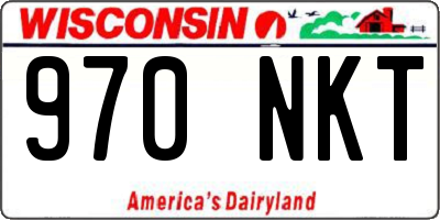 WI license plate 970NKT