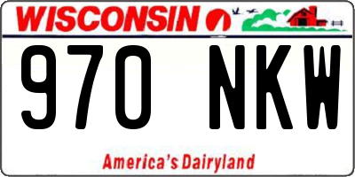 WI license plate 970NKW