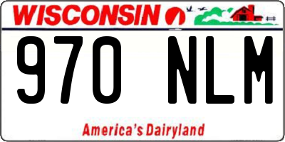 WI license plate 970NLM