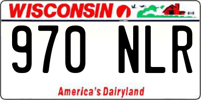WI license plate 970NLR
