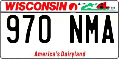 WI license plate 970NMA