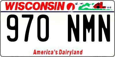 WI license plate 970NMN