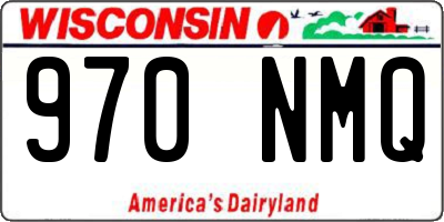 WI license plate 970NMQ