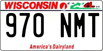 WI license plate 970NMT