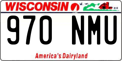 WI license plate 970NMU