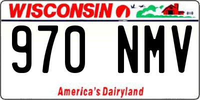 WI license plate 970NMV