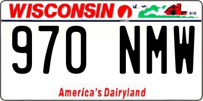 WI license plate 970NMW