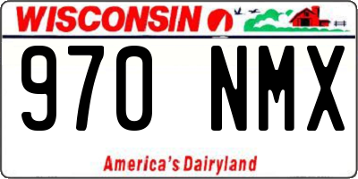 WI license plate 970NMX