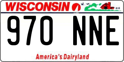 WI license plate 970NNE
