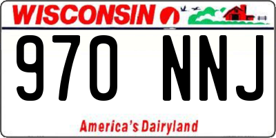 WI license plate 970NNJ