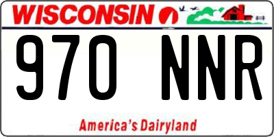 WI license plate 970NNR