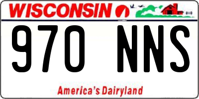 WI license plate 970NNS
