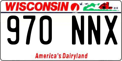 WI license plate 970NNX