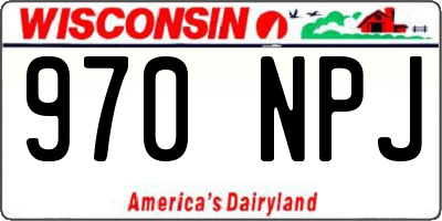 WI license plate 970NPJ