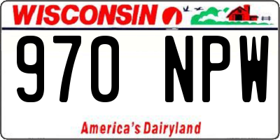 WI license plate 970NPW