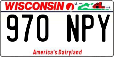 WI license plate 970NPY
