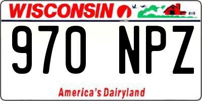 WI license plate 970NPZ