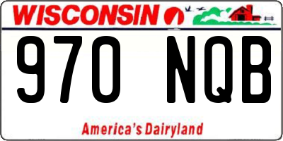 WI license plate 970NQB