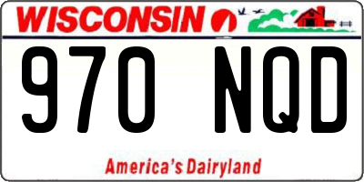 WI license plate 970NQD