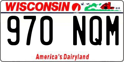 WI license plate 970NQM